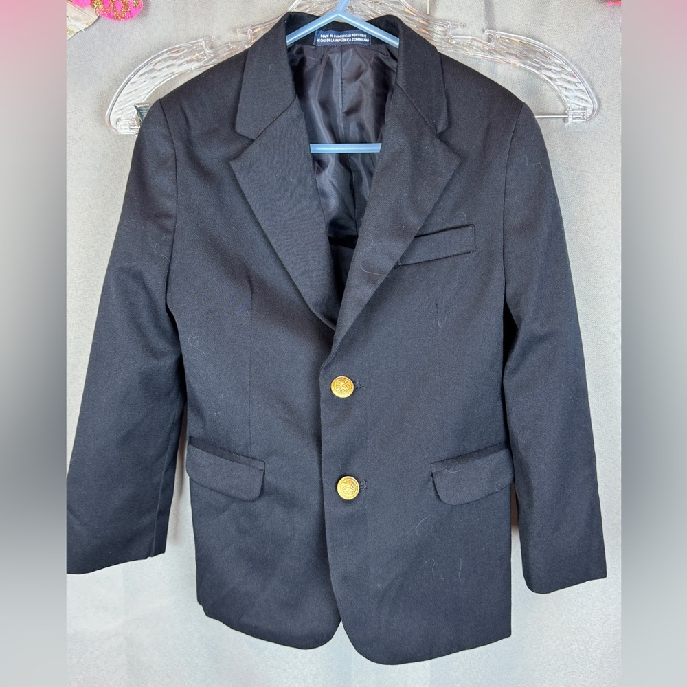 Boys Izod Navy Blue Suit Jacket- Sz 6
